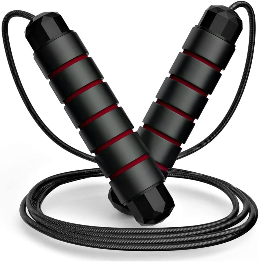 Skipping Rope - Jumping Rope Adjustable for Men Women Kids - Jump Rope for Exercise Fat Burning Workout Home or Gym Personal Training Rope