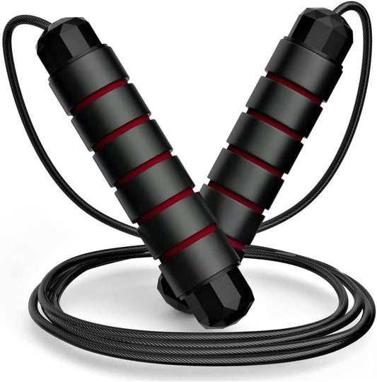 Skipping Rope - Jumping Rope Adjustable for Men Women Kids - Jump Rope for Exercise Fat Burning Workout Home or Gym Personal Training Rope