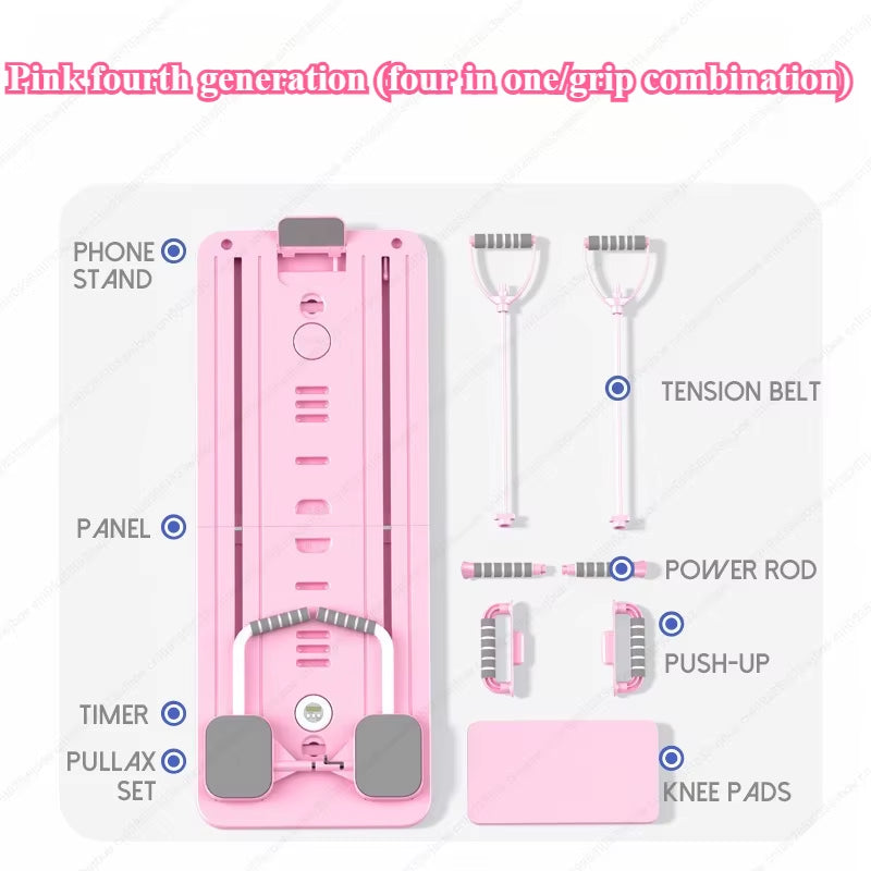 Multi Functional Four in One Foldable Pilates Board Abdominal Trainer Chest Muscle Exercise Flat Brace