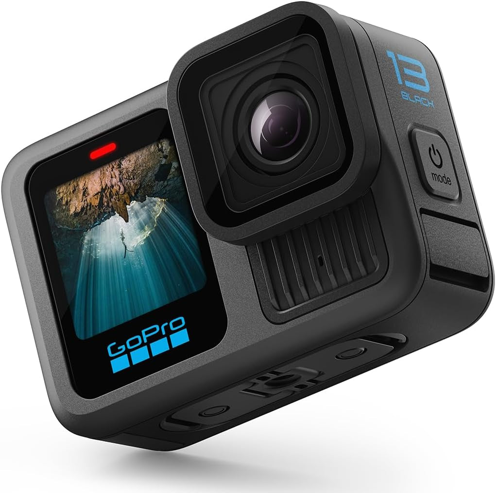 HERO13 Black - Waterproof Action Camera with 5.3K60 Video, 27MP Photo + Compatability with Hb-Series Lenses