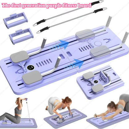Multi Functional Four in One Foldable Pilates Board Abdominal Trainer Chest Muscle Exercise Flat Brace
