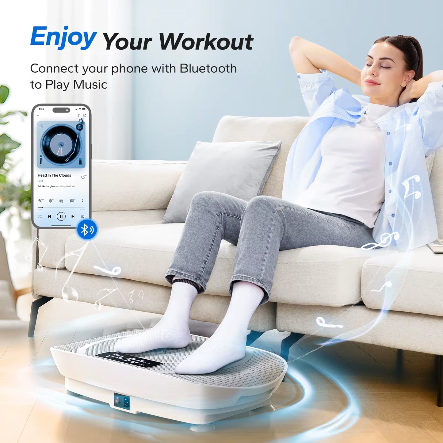 Vibration Plate Exercise Machine Whole Body Workout Power Vibrate Fitness Platform Vibration Plate Weight Loss & Shaping