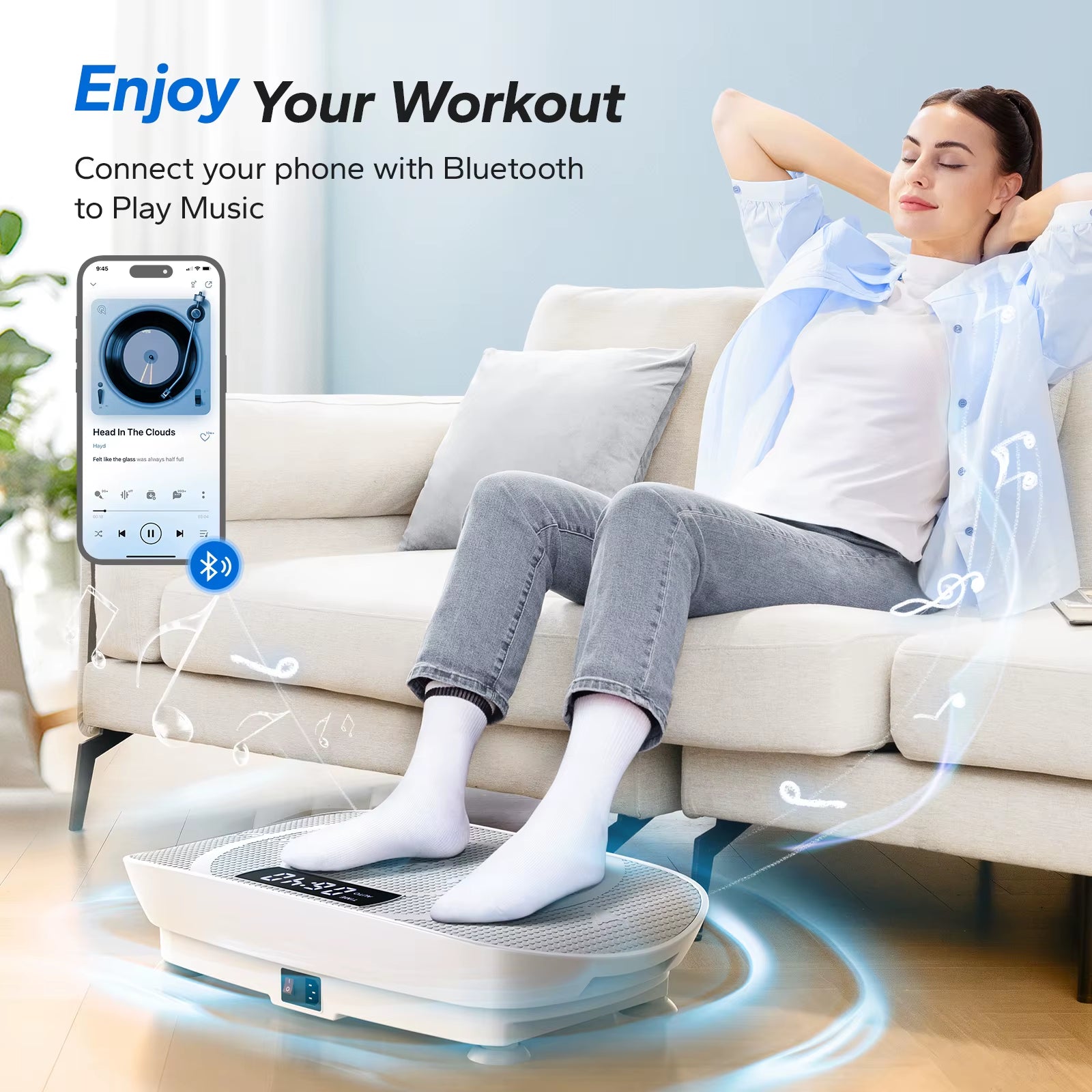 Vibration Plate Exercise Machine Whole Body Workout Power Vibrate Fitness Platform Vibration Plate Weight Loss & Shaping
