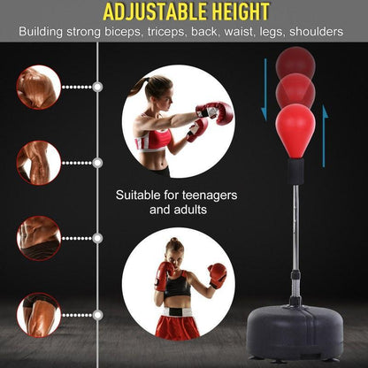 Premium Quality Boxing Speedball with Stand - Height Adjustable for Teens & Adults -360°Rebound for Stress Relief & Fitness -Ideal for Home Use in Bedrooms Living Rooms & Gardens