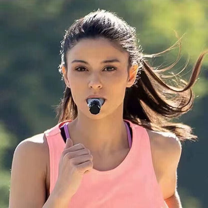 Breathing Trainer Lung Respirator Fiess Equipment Respiratory Exercise Black