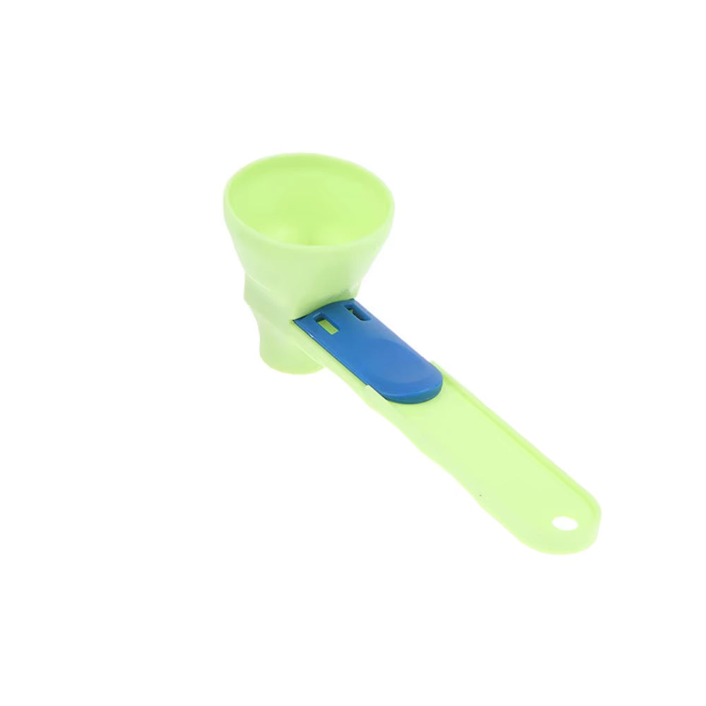 Flling Coffee Scoop Funnel Plastic Reusable Protein Powder Scoop 2 in 1 Sliding Design Sliding Scoop Funnel Kitchen Gadgets