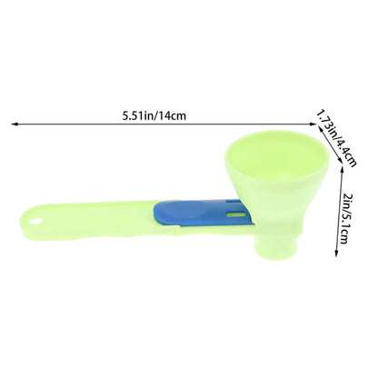 Flling Coffee Scoop Funnel Plastic Reusable Protein Powder Scoop 2 in 1 Sliding Design Sliding Scoop Funnel Kitchen Gadgets