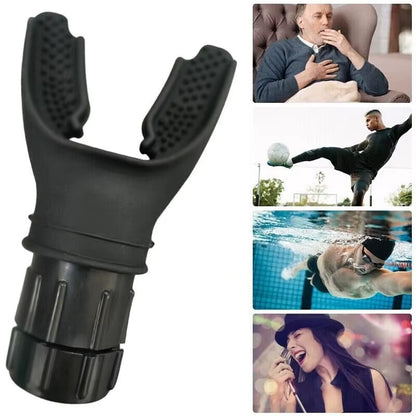 Breathing Trainer Lung Respirator Fiess Equipment Respiratory Exercise Black