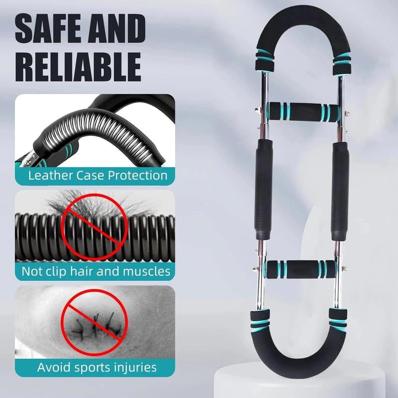 Arm Trainer, 60-110Lb Adjustable Chest Workout Equipment, Arm Trainer, Arm Strength Trainer, Portable Power Twister Bar,Portable Spring Resistance for Home Workout Equipment Weight Lifting Straps