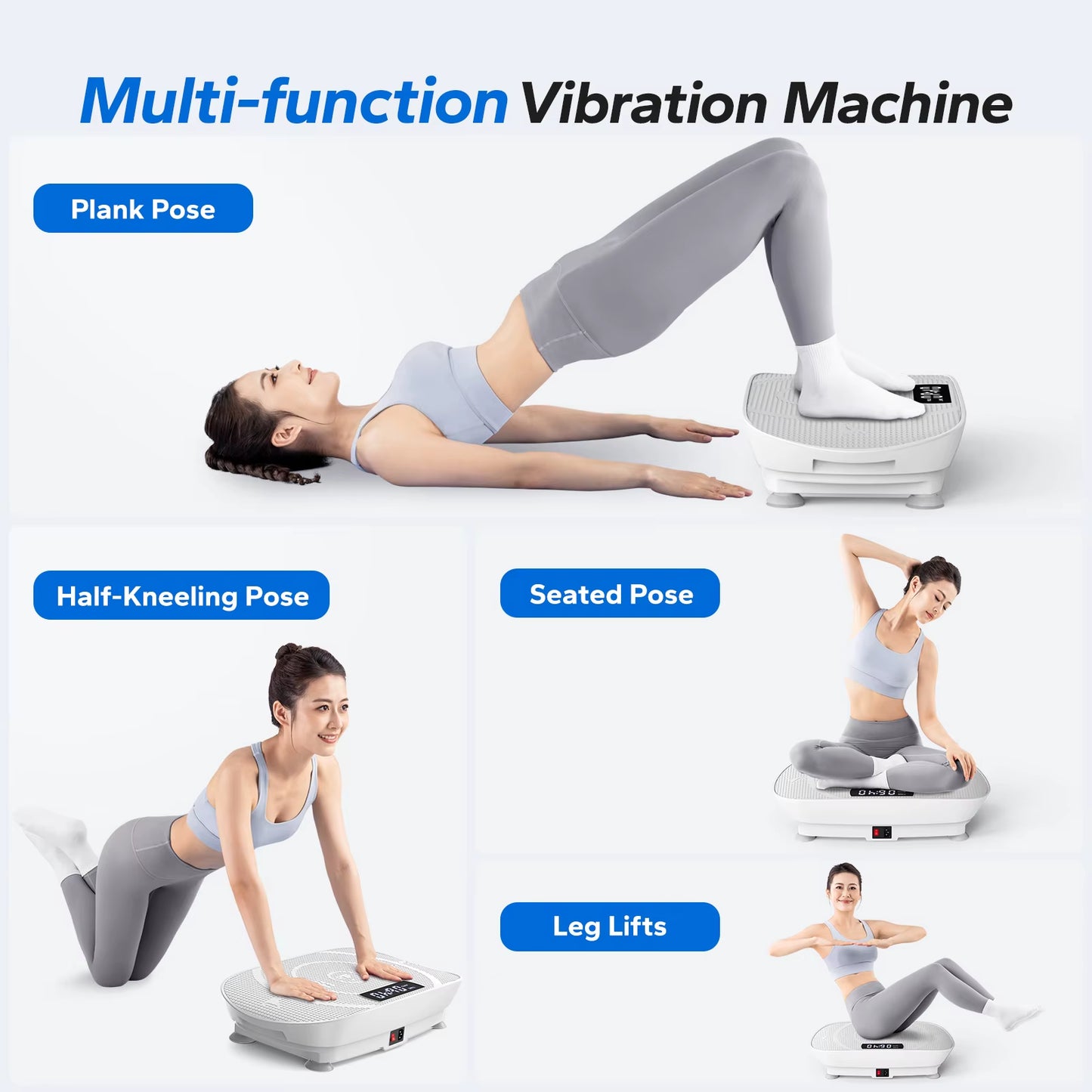 Vibration Plate Exercise Machine Whole Body Workout Power Vibrate Fitness Platform Vibration Plate Weight Loss & Shaping
