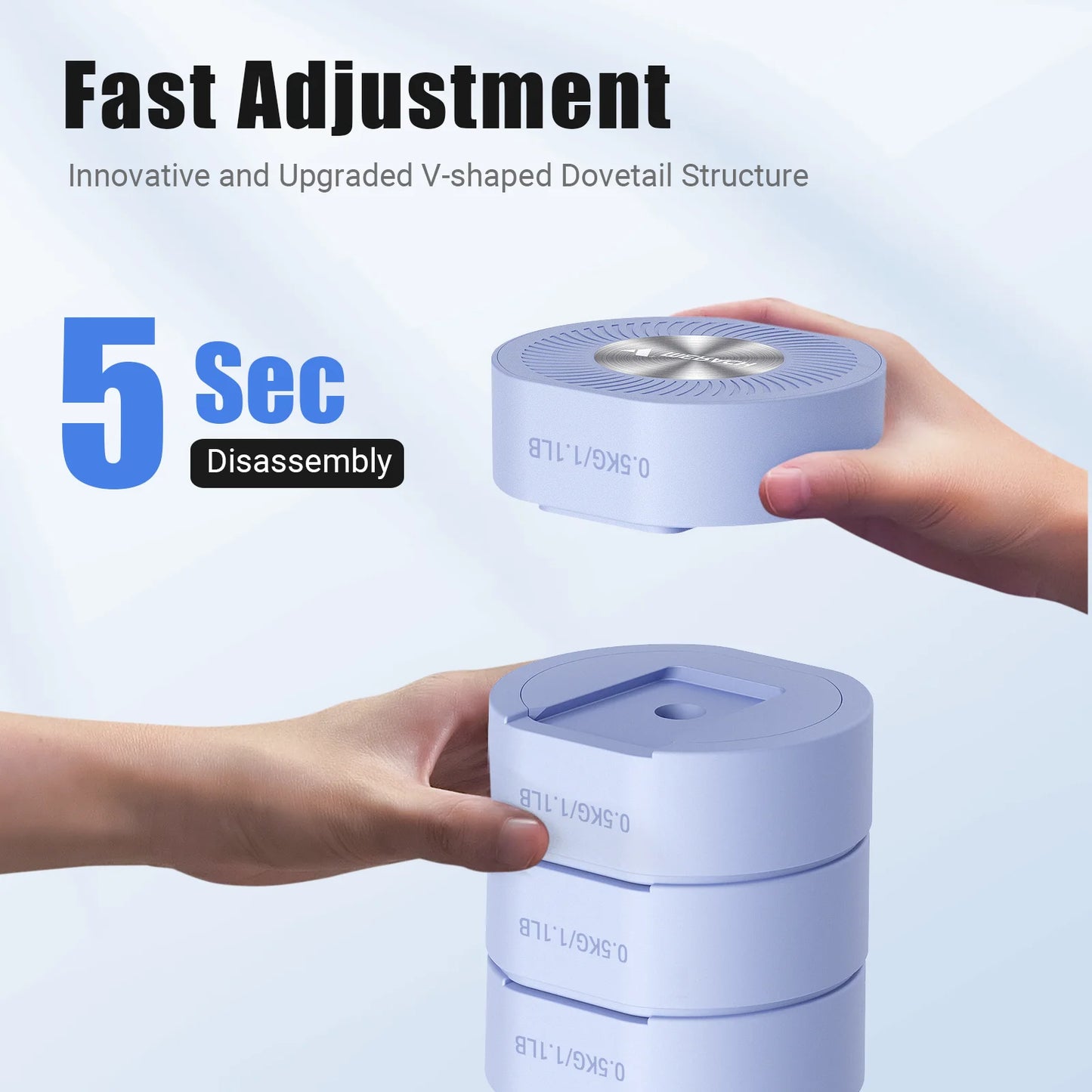 Adjustable Dumbbell Set of 2, 4 in 1 Hand Weights for Women at Home, Free Weights Dumbbells Each 2.2Lb 4.4Lb 6.6Lb 8.8Lb