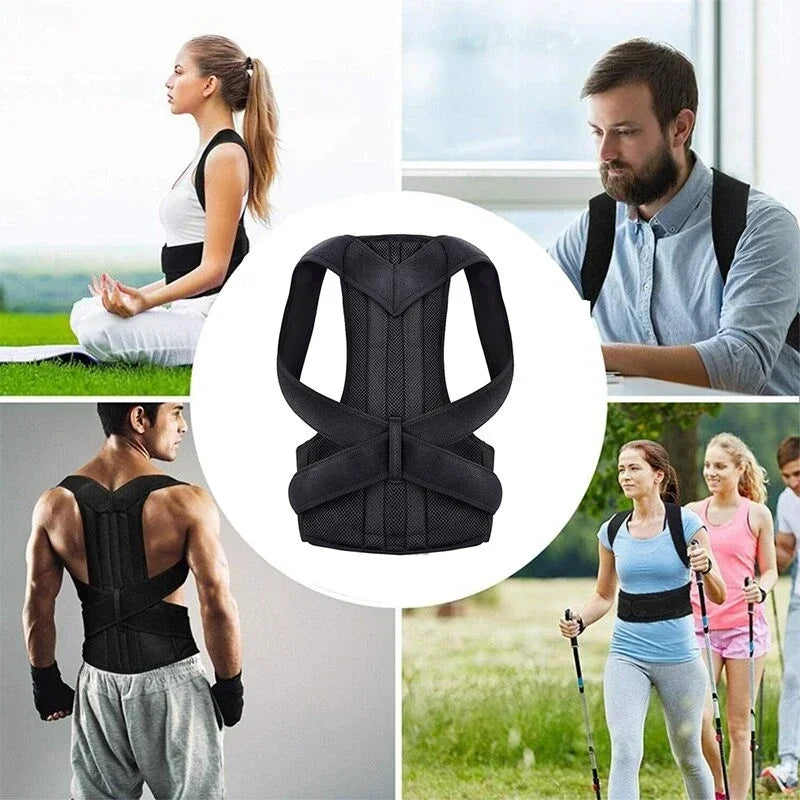 comfy brace posture corrector:Achieve Posture with Adjustable, Breathable Polyester Posture Corrector - Universal Fit for Pain Relief 