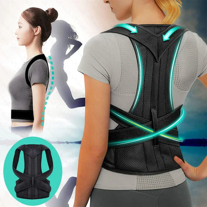 comfy brace posture corrector:Achieve Posture with Adjustable, Breathable Polyester Posture Corrector - Universal Fit for Pain Relief 