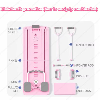 Multi Functional Four in One Foldable Pilates Board Abdominal Trainer Chest Muscle Exercise Flat Brace